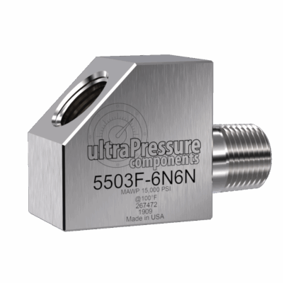 3/8 NPT Female x Male High Pressure Elbow 45 Degree