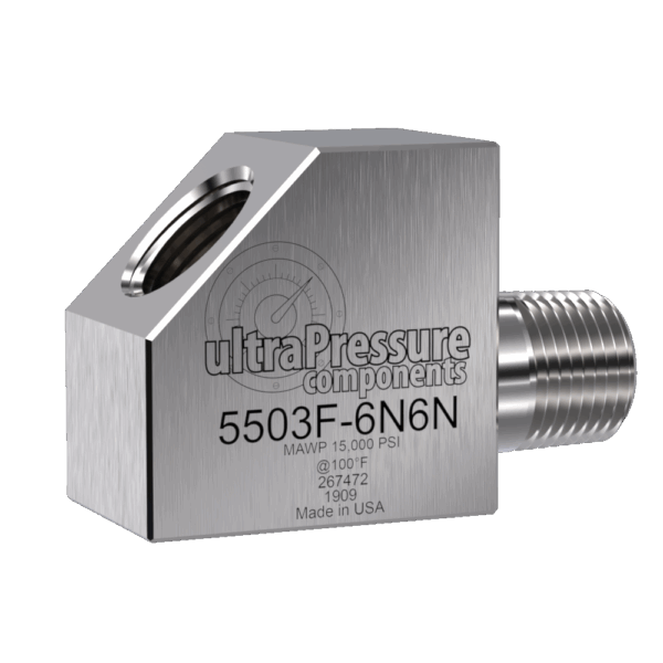 3/8 Npt Female X Male High Pressure Elbow 45 Degree