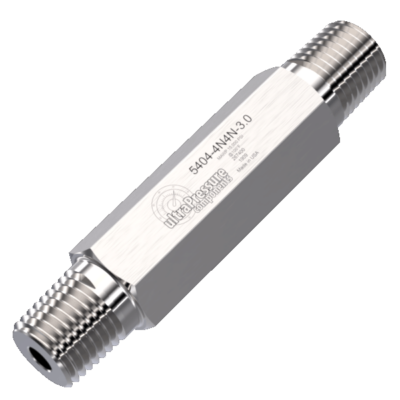 5404-4N4N-3.0 - 1/4'' Npt Male X 3.00'' Hex Nipple - High Pressure Fitting