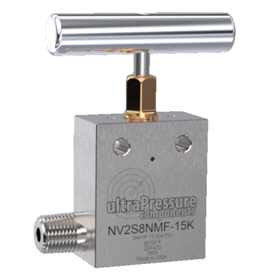 Needle Valve High Pressure 1/2'' NPT Male x Female - 2-Way Straight