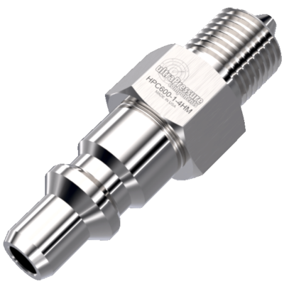 HPC600 Nipple without Check Valve Quick Disconnect x 1/4'' High Pressure Male
