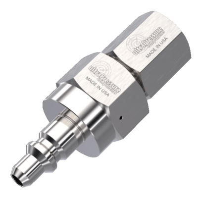 HPC600 Nipple with Check Valve Quick Disconnect x 1/4'' High Pressure Female